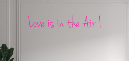 Custom text: Love is in the Air !